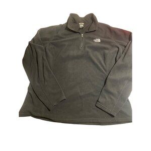 The North Face Womens Black Quarter Zip Fleece Pullover Fleece Warm Size XXL